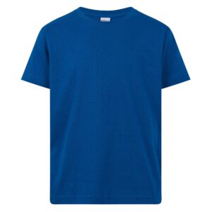 Kids basic t-shirt small Donkerblauw